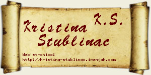 Kristina Stublinac vizit kartica